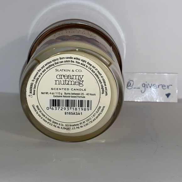 RARE 25-40 Hrs Creamy Nutmeg 🕯Single Wick Candle Bath & Body Works - Picture 5 of 13